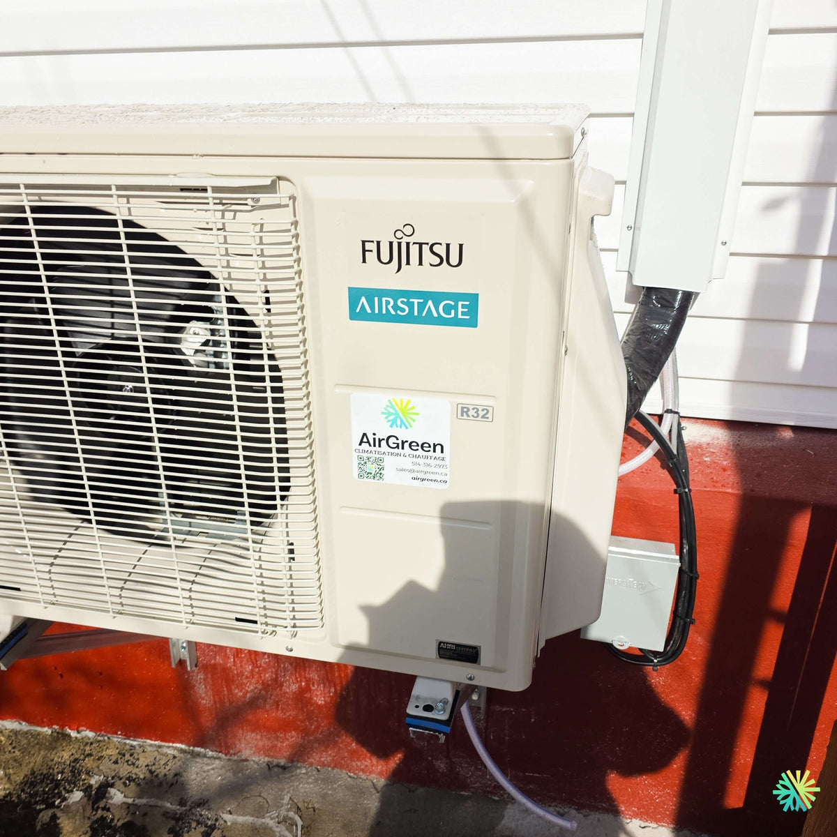 Installation d’une thermopompe murale FUJITSU AIRSTAGE ORION XLTH à Saint-Nazaire-d’Acton