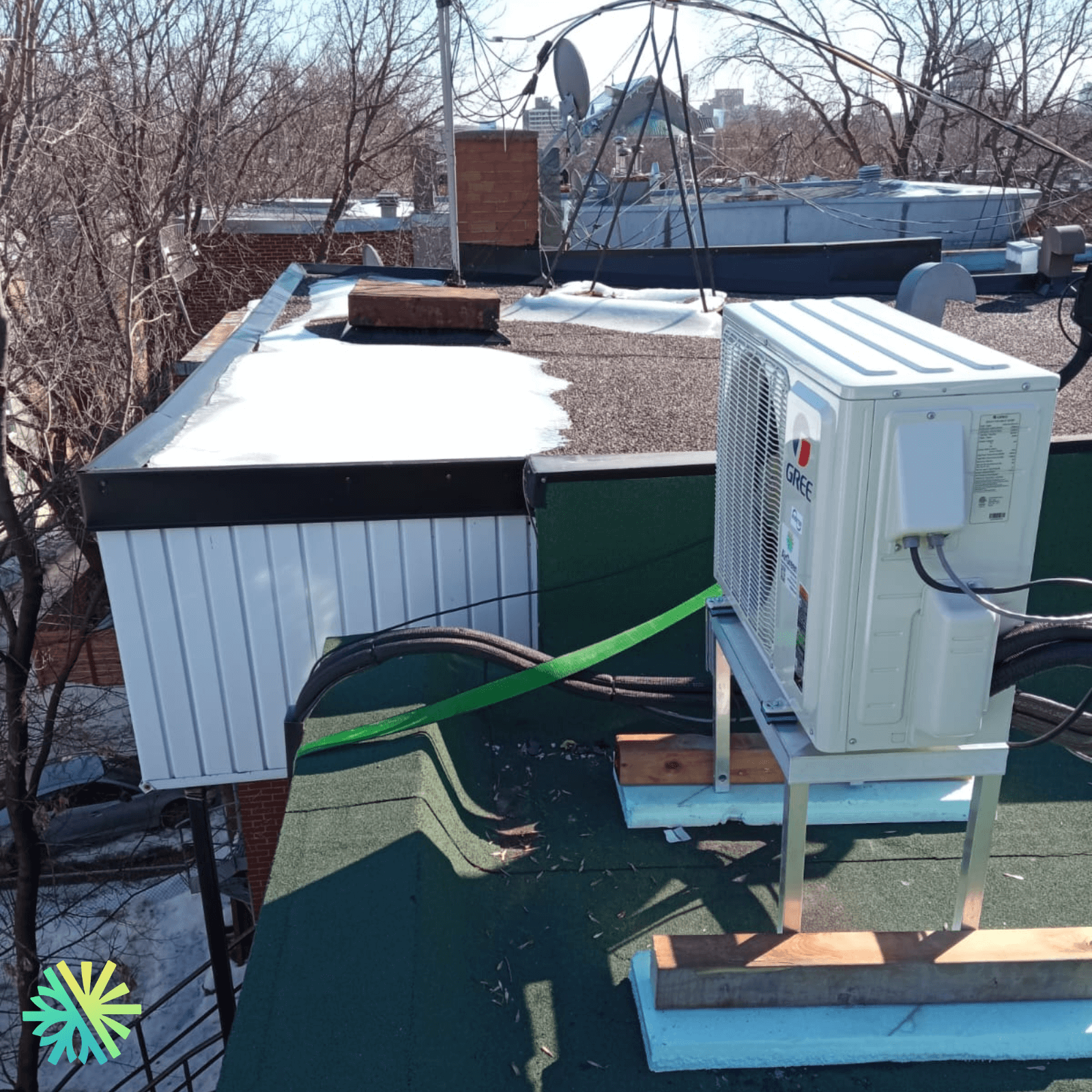 Installation d'une thermopompe double zone Gree Free Match Extreme à Montréal