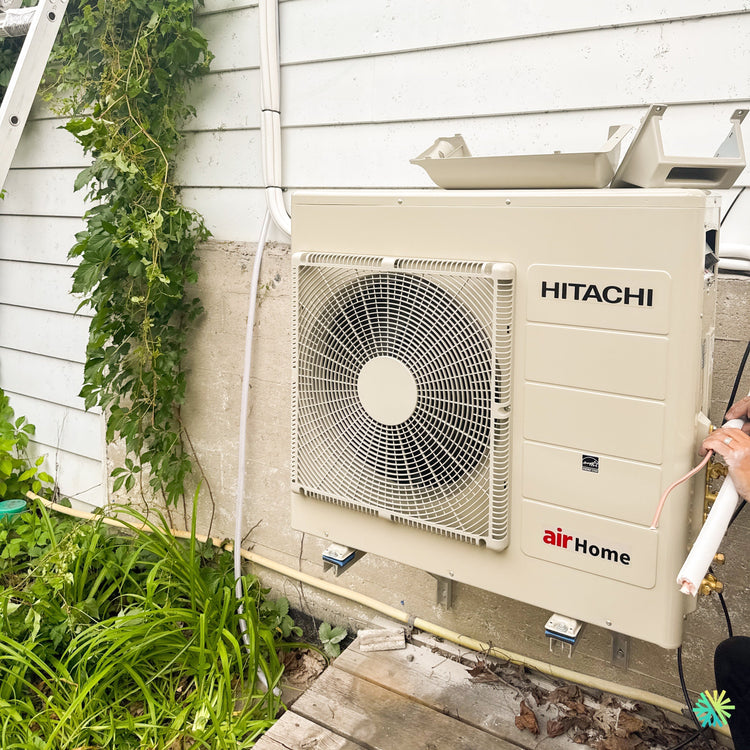 Installation d’une thermopompe multizone double zone HITACHI airHome Multi à Fabreville, Laval
