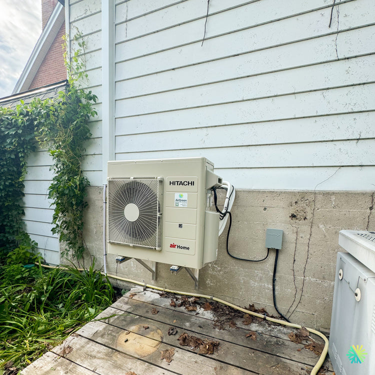 Installation d’une thermopompe multizone triple zone Hitachi airHome Multi à Montréal-Nord