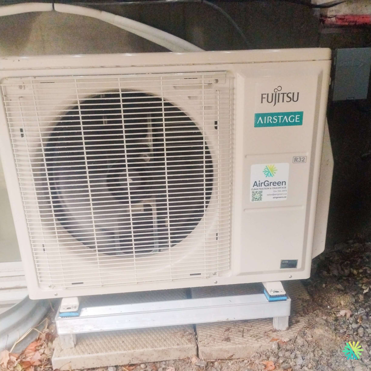 Installation d’une thermopompe murale Fujitsu AIRSTAGE Altair 500 R-32 à Contrecœur sur la Rive-Sud