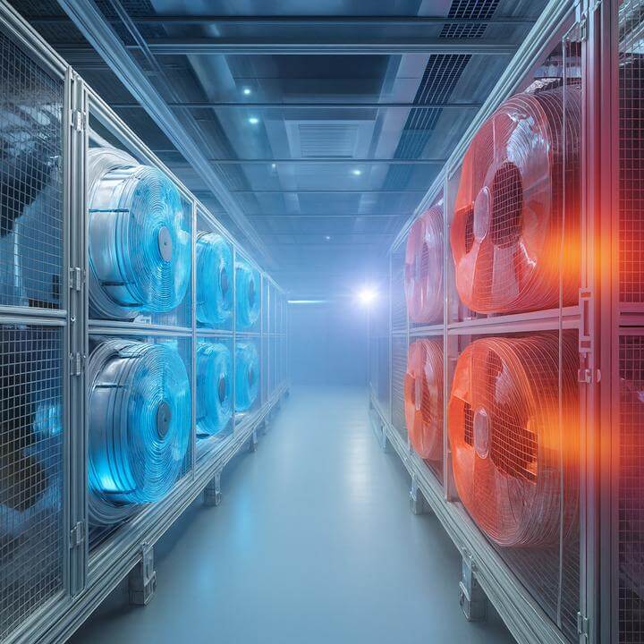 Technologie de réfrigérateurs commerciaux à air pulsé et refroidissement statique, contraste entre les deux systèmes énergétiques distincts.