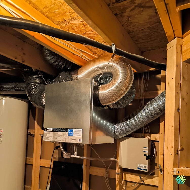 Installation d'un échangeur d'air vänEE Série AI V160H75RS à Havelock, dans la MRC du Haut-Saint-Laurent