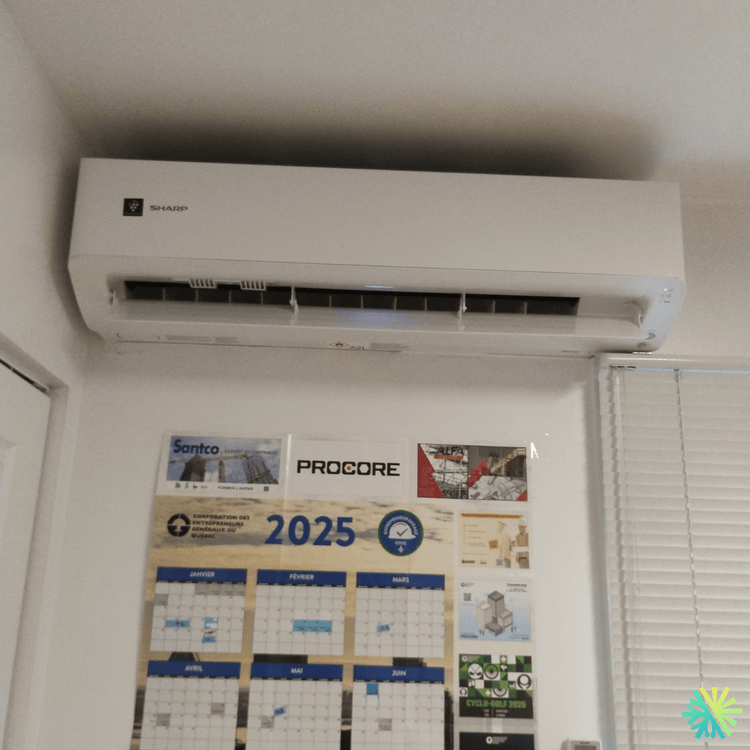 Installation d’une thermopompe murale Sharp à Rosemont–La Petite-Patrie