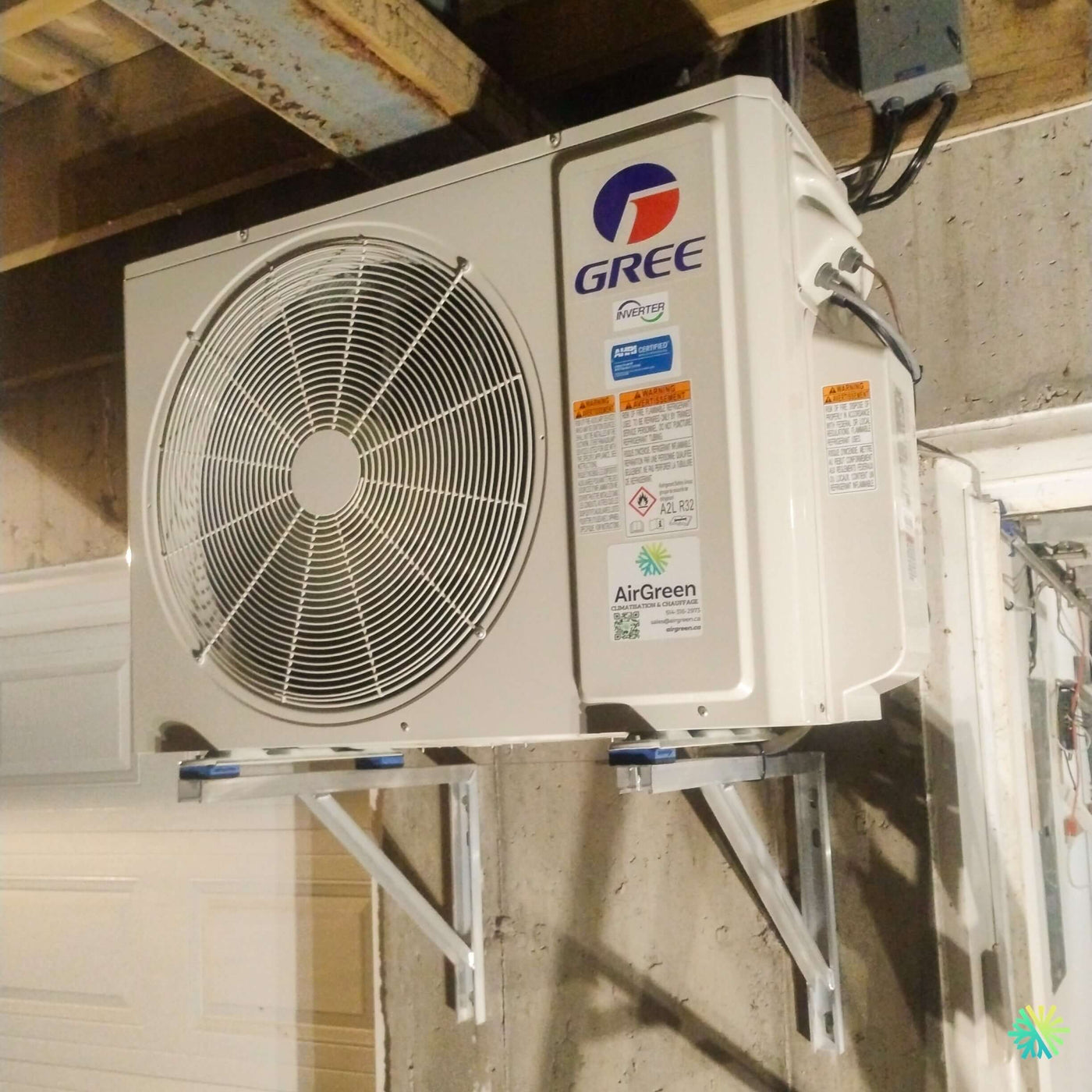 Installation d’une thermopompe murale GREE AIRY R32 Mini Split à Sainte-Julie