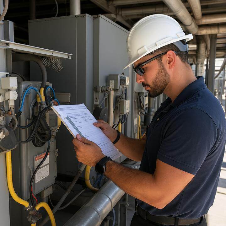 Quelles précautions de sécurité les services de chauffage commercial prennent-ils pendant la pandémie? Chauffage sur toit enneigé.