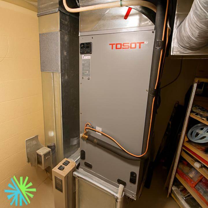 Installation d'un système central complet Tosot Apex à Beaconsfield, Montréal par AirGreen CVC