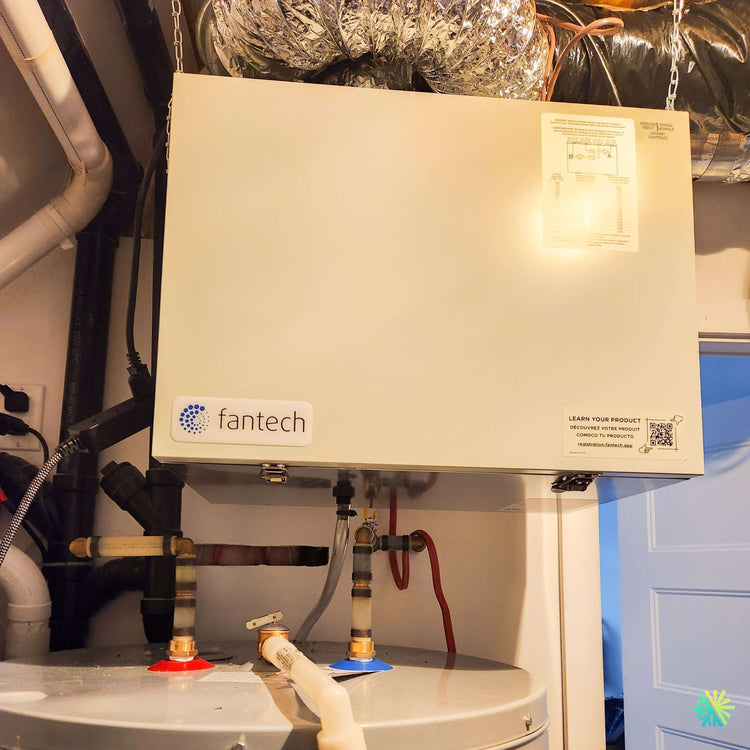 Installation d'un échangeur d'air FANTECH FLEX 100H dans l'arrondissement de Lachine, à Montréal