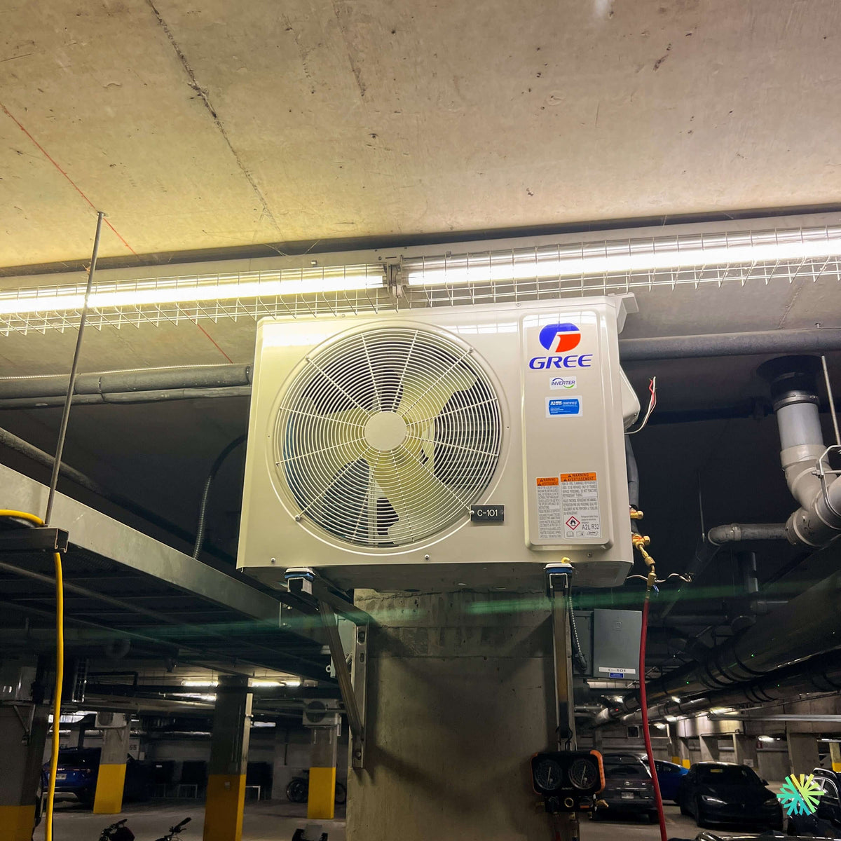 Installation d’une thermopompe gainable GREE All Match Slim Duct R32 à Pointe-Calumet – système Slim Duct à conduits gainables par AirGreen