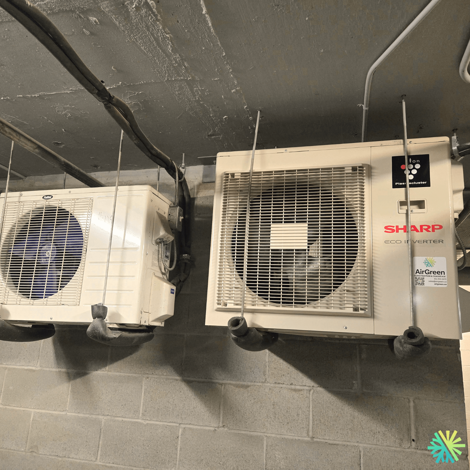 Installation d’une thermopompe murale Sharp ZU1 à Ville-Marie (Montréal)