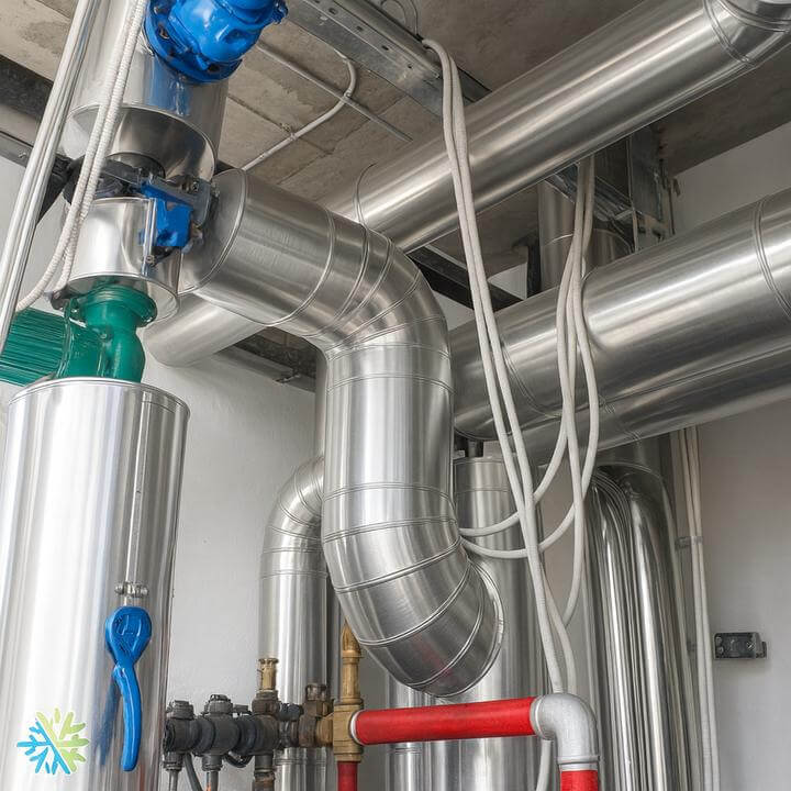 Un système de CVC commercial peut-il améliorer la qualité de l'air intérieur? Bureau moderne avec système CVC installé.