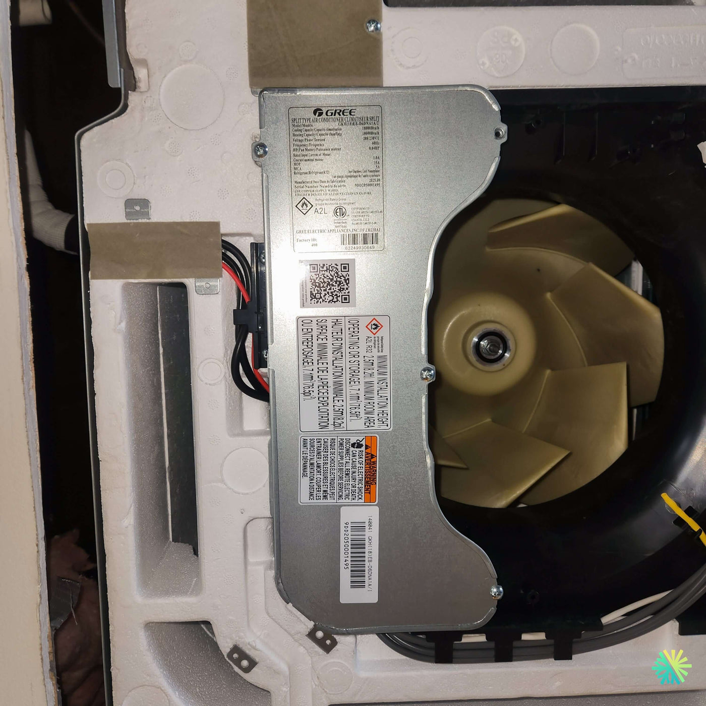 Installation d’une GREE GKH12BB-D3DNA1A/I Cassette de Plafond Thermopompe à Vimont, Laval