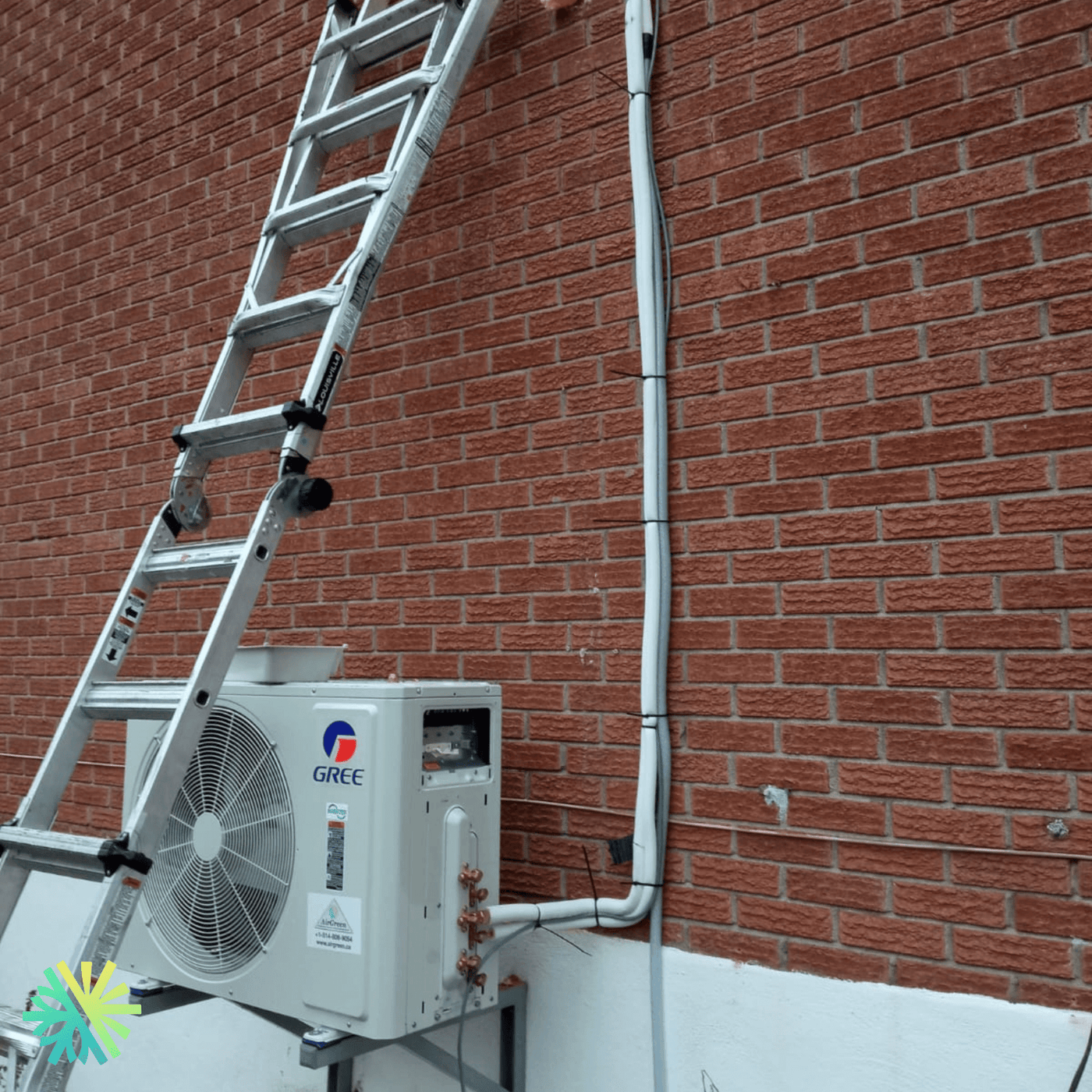 Installation d'une thermopompe double zone Gree Free Match Extreme à Candiac, Rive Sud