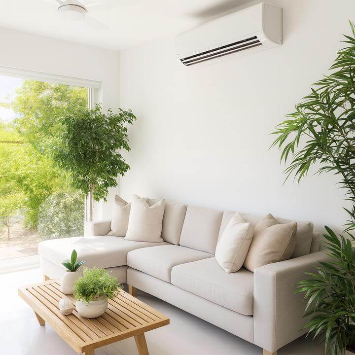 Intérieur moderne avec climatiseur mural - Un climatiseur mural peut-il également purifier l'air? - AirGreen, solutions CVC