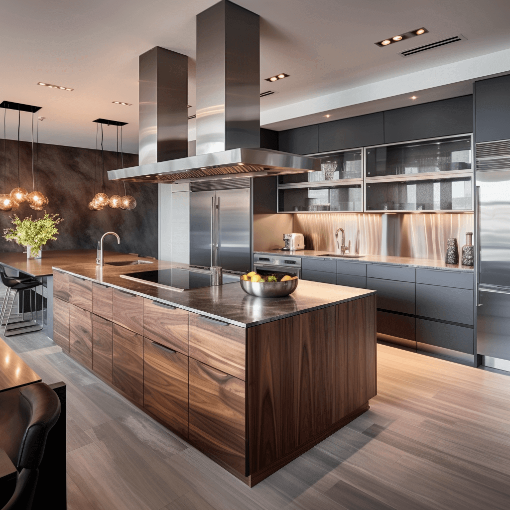 Cuisine moderne dans un condo illustrant comment les systèmes CVC modernes abordent-ils les problèmes d'odeurs dans les condos?