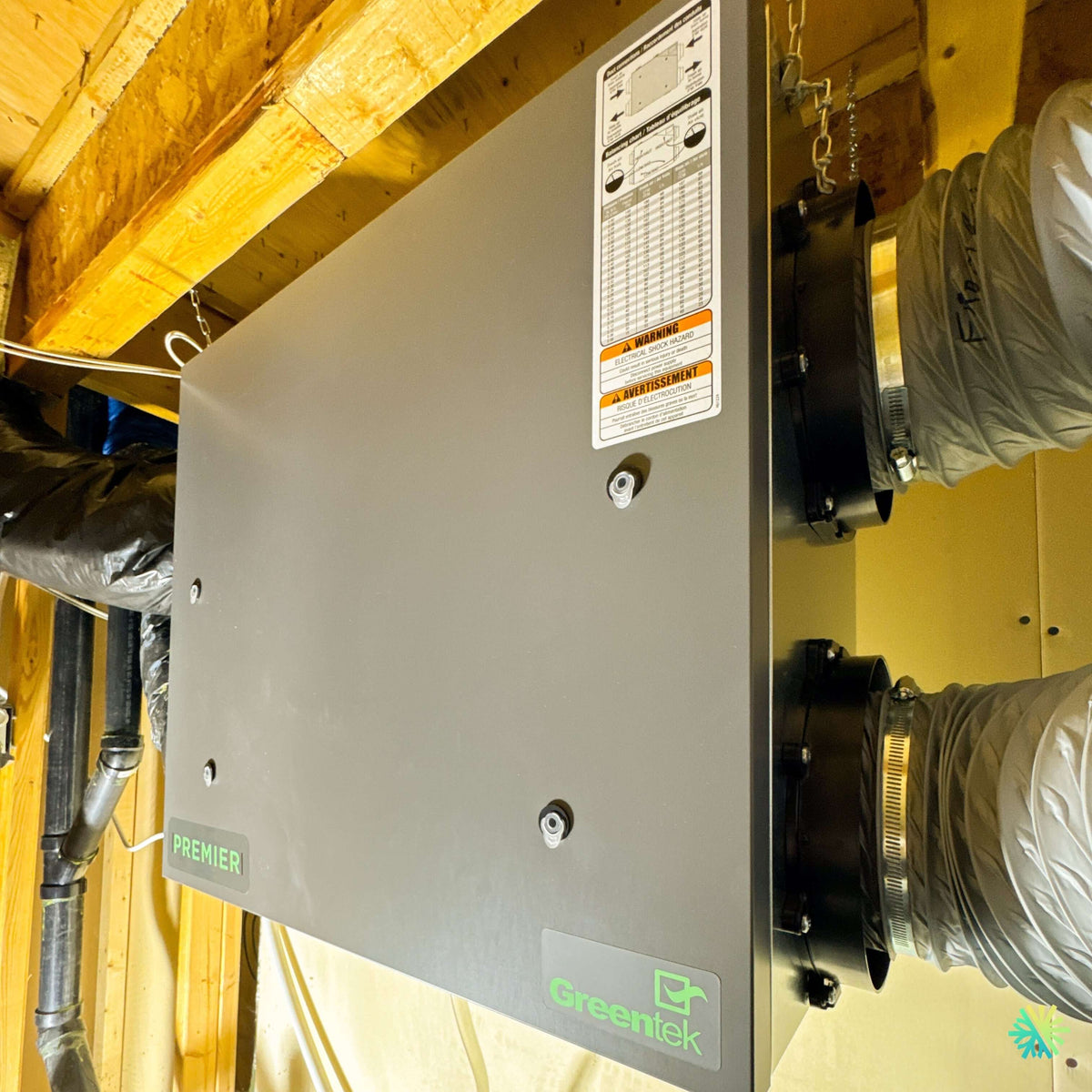 Installation d'un échangeur d'air GREENTEK PREMIER 1.5H dans Ville-Marie, Montréal