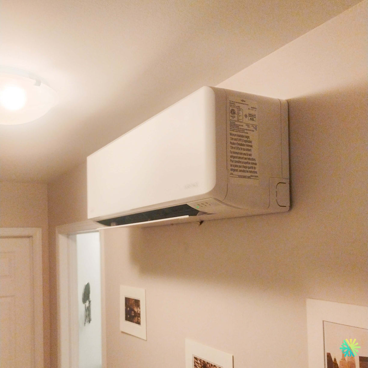 Installation d’une thermopompe murale Fujitsu AIRSTAGE Altair 500 à Sainte-Angèle-de-Monnoir, en Montérégie sur la Rive-Sud