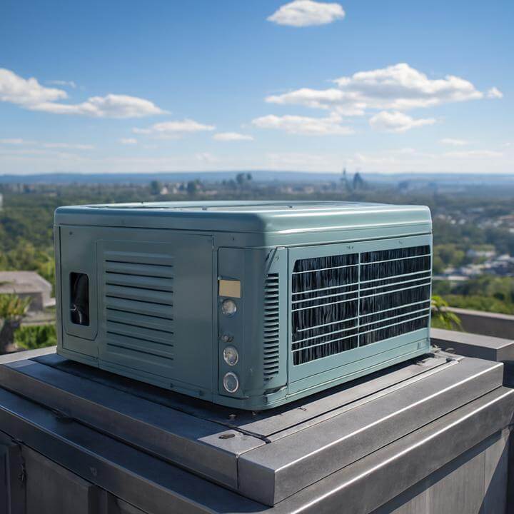 Rooftop air filtration system demonstrating comment les systèmes de toiture gèrent-ils la filtration et la purification de l'air?