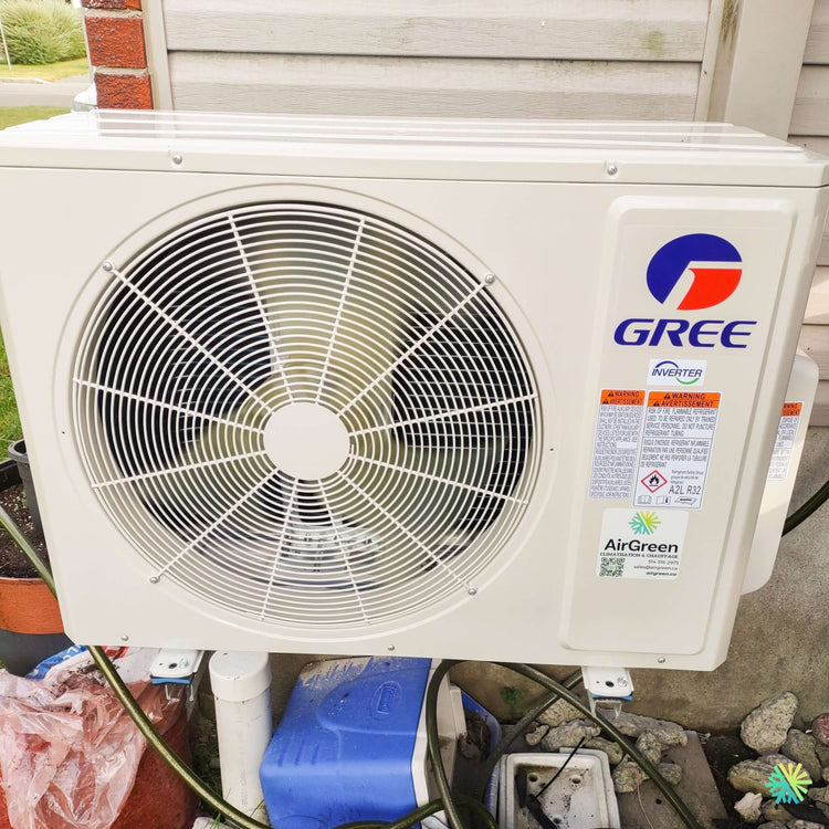 Installation d'une thermopompe 2 têtes GREE FreeMatch R32 (GWHD(18)ND6MO) dans Ahuntsic-Cartierville à Montréal