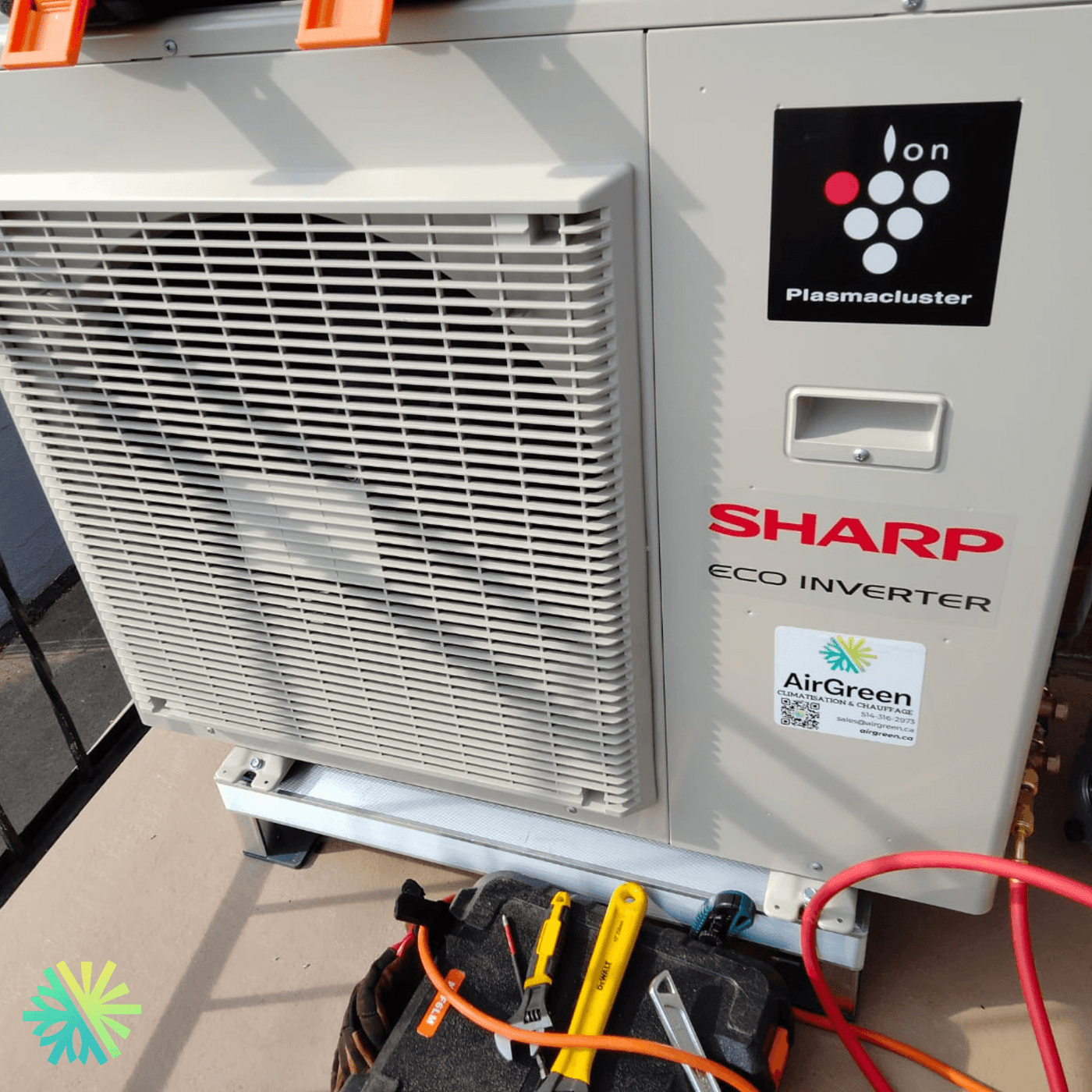 Installation d'une thermopompe murale Sharp ZU1 à Pointe-Calumet