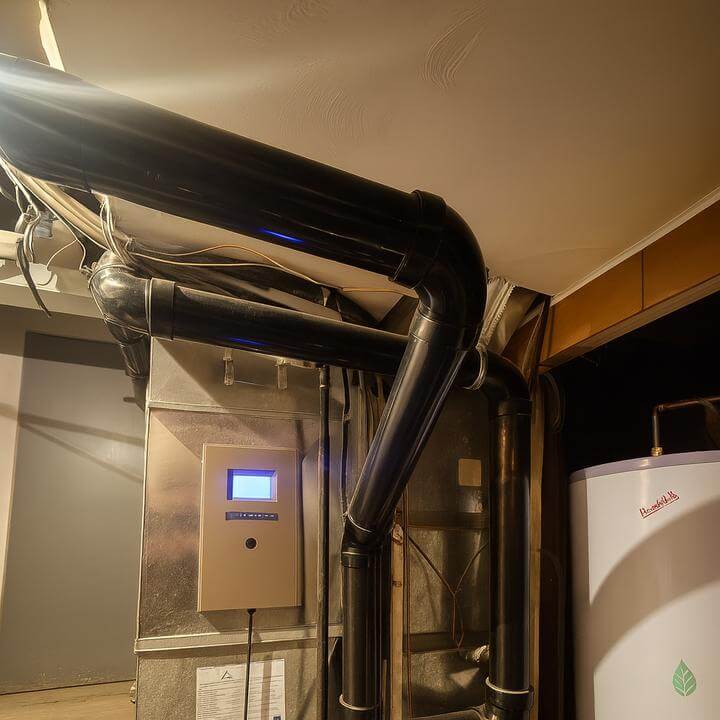 Impact de "Comment la qualité de l'air extérieur affecte-t-elle les choix de ventilation commerciale?" sur un bureau urbain coloré