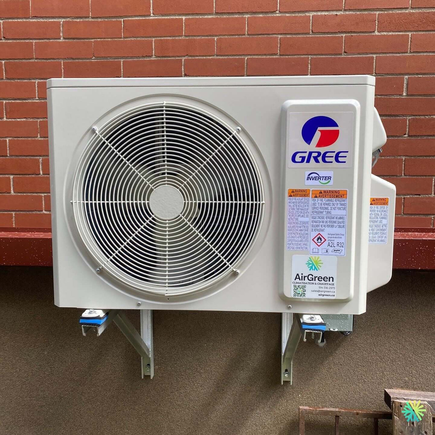 Installation d’une GREE (gamme R-32) thermopompe murale à Rosemont–La Petite-Patrie