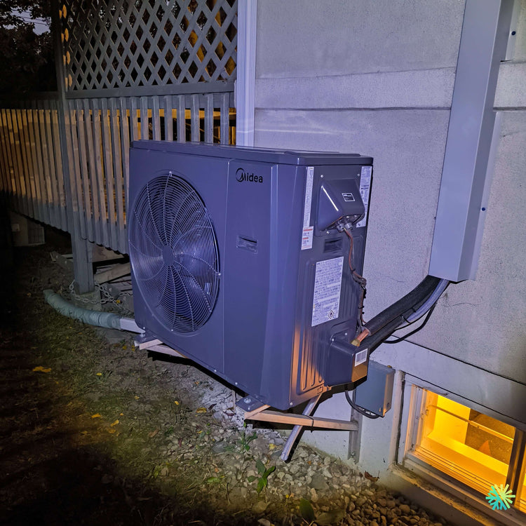 Installation d’une thermopompe centrale MIDEA EVOX G3 2.5 tonnes à Sainte-Dorothée, Laval