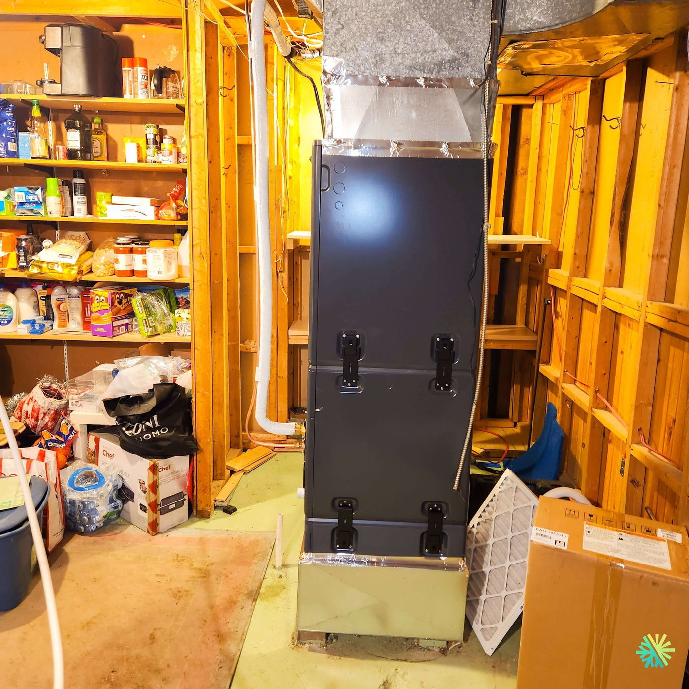 Installation d’une fournaise électrique MIDEA EVOX G3 2.5 tonnes avec système central Air Handler à Repentigny