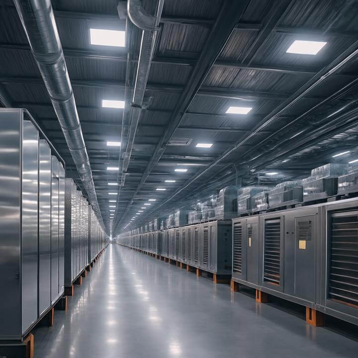 Système de réfrigération industrielle montrant les défis de la réfrigération commerciale pour les opérations à grande échelle.