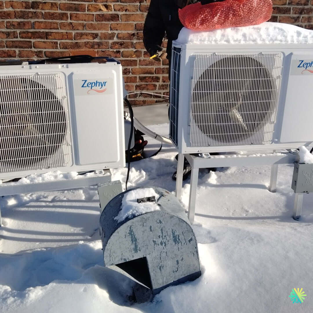 Installation d’une Zephyr thermopompe centrale à Villeray–Saint-Michel–Parc-Extension