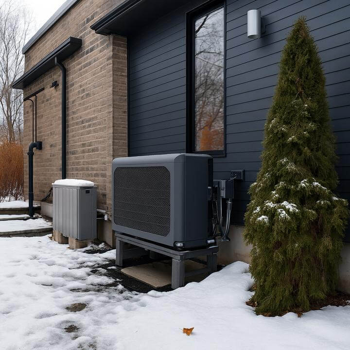 Installation extérieure d'un système de thermopompe centrale en hiver - Quels sont les problèmes potentiels d'un système de thermopompe centrale?