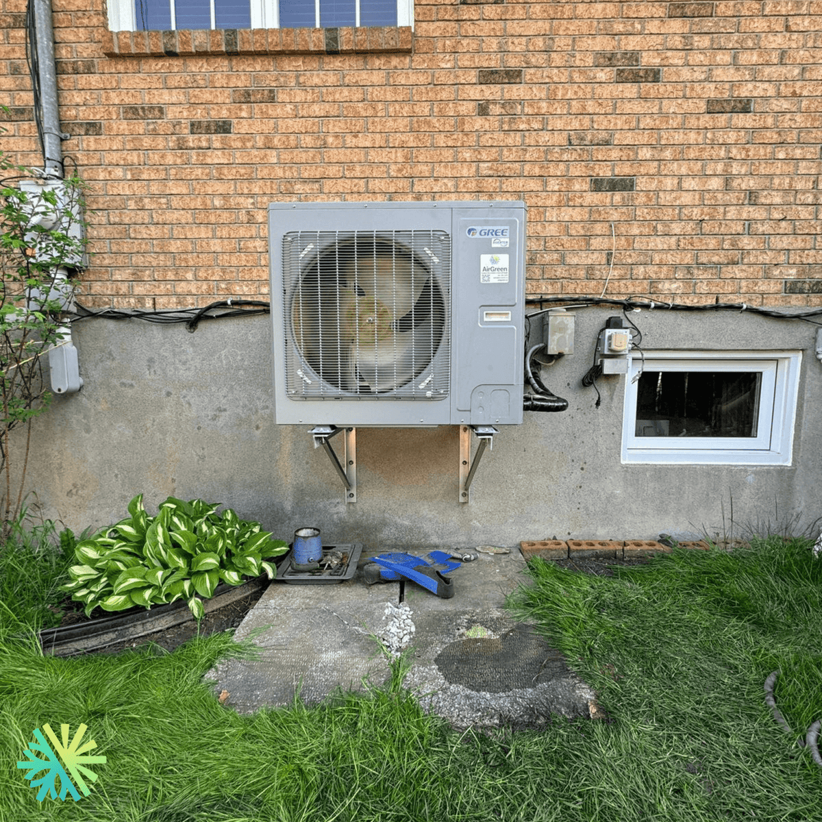 Installation of a Gree Flexx Central Heat Pump in Boucherville
