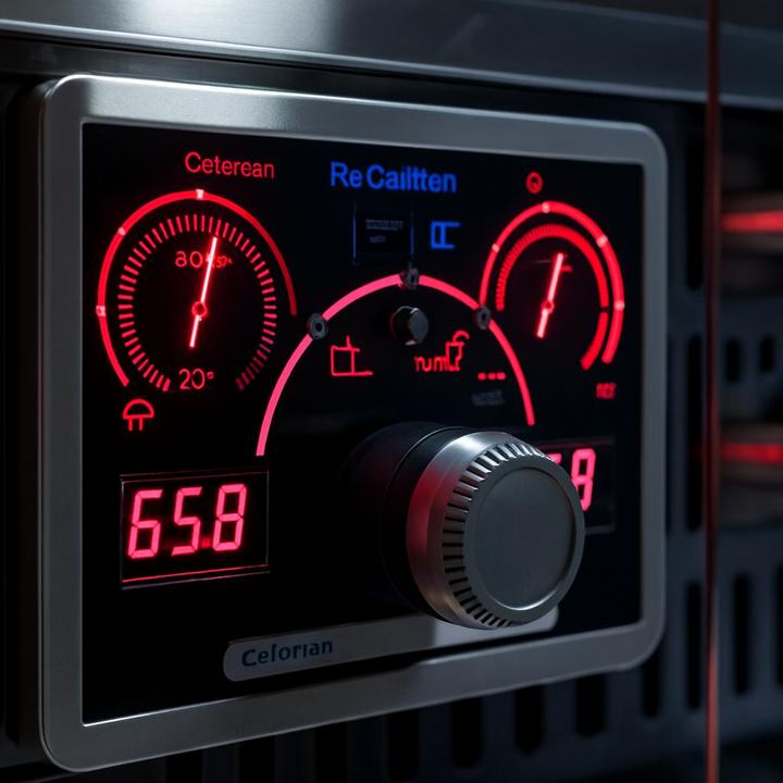 Interface de contrôle d'un réfrigérateur commercial affichant la température pour "Comment maintenir la température optimale dans mon réfrigérateur commercial?"