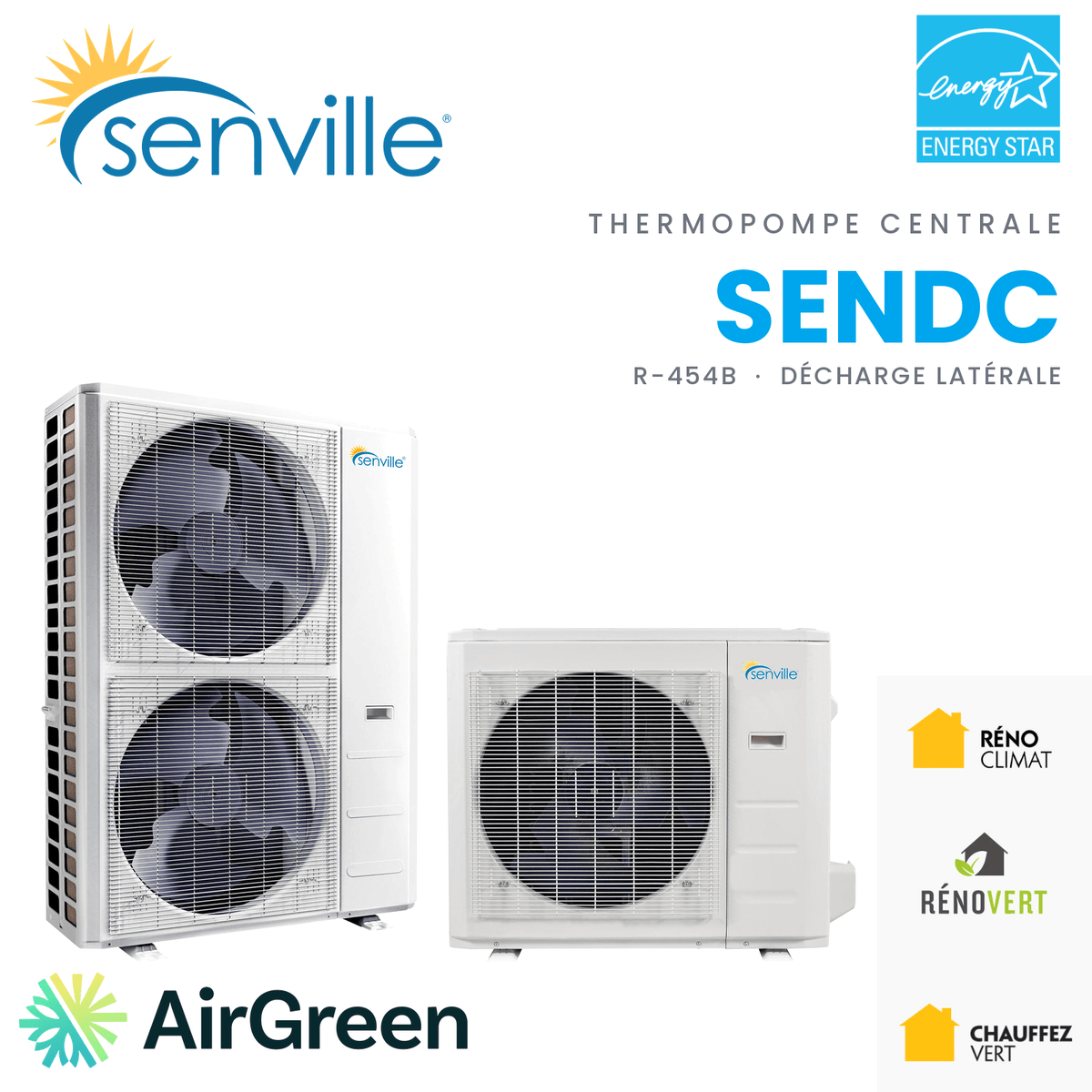 Thermopompe Centrale SENVILLE - Décharge Latérale