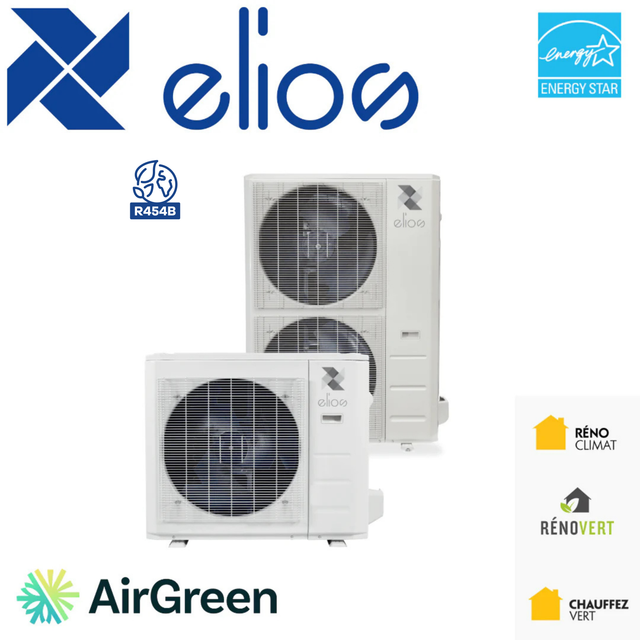 Thermopompe centrale ELIOS installée par AirGreen