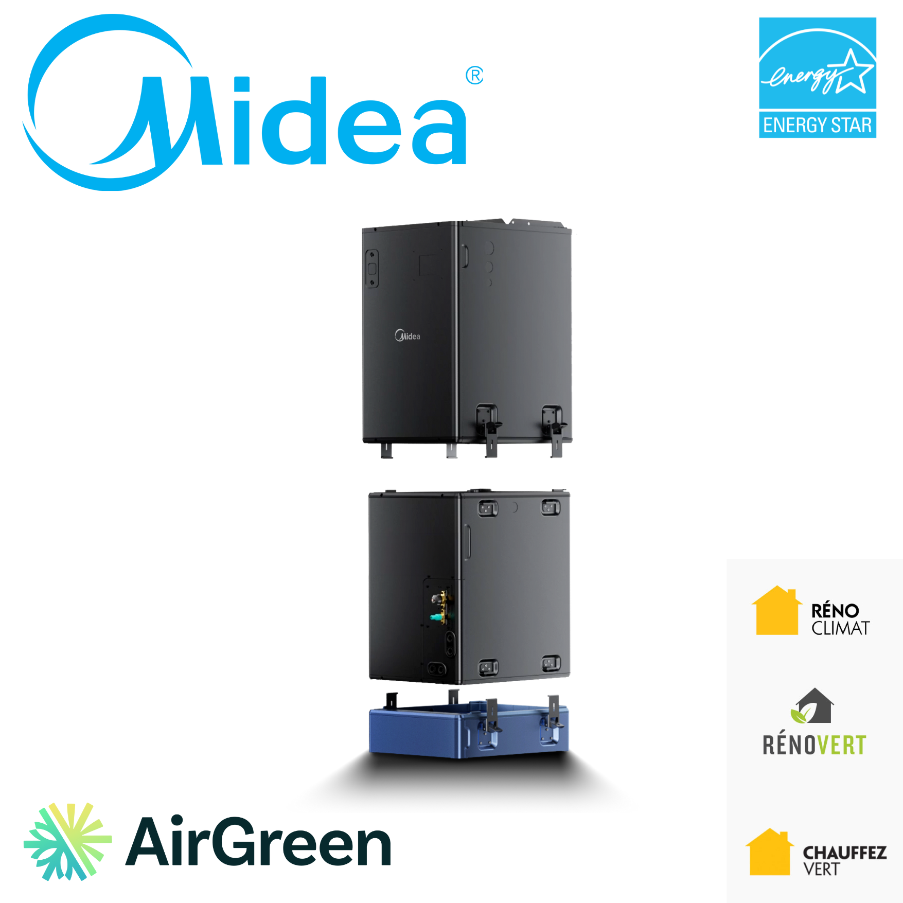 Fournaise Électrique MIDEA | Installation à Montréal, Laval, Longueuil, Rive Sud et Rive Nord