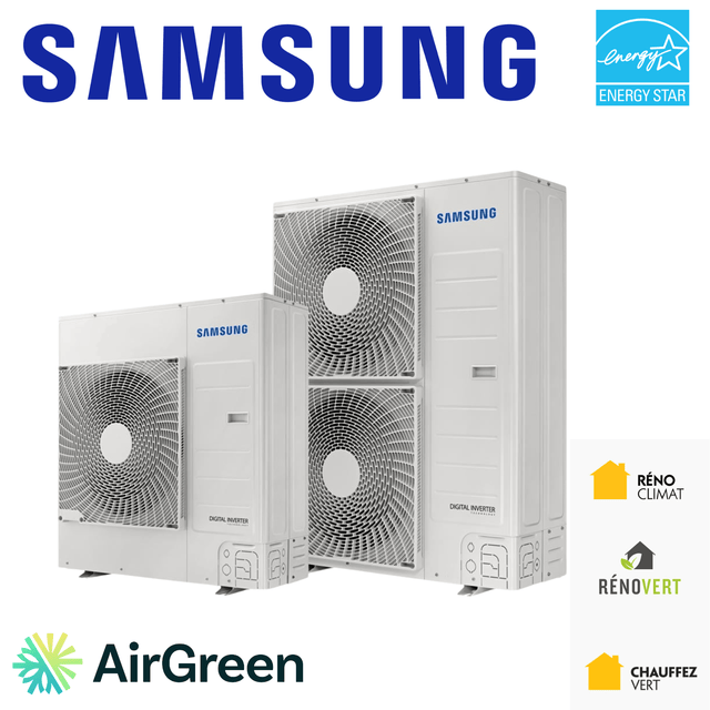 Thermopompe centrale Samsung installée par AirGreen