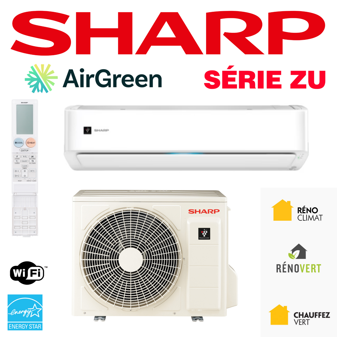 Thermopompe Murale Sharp ZU