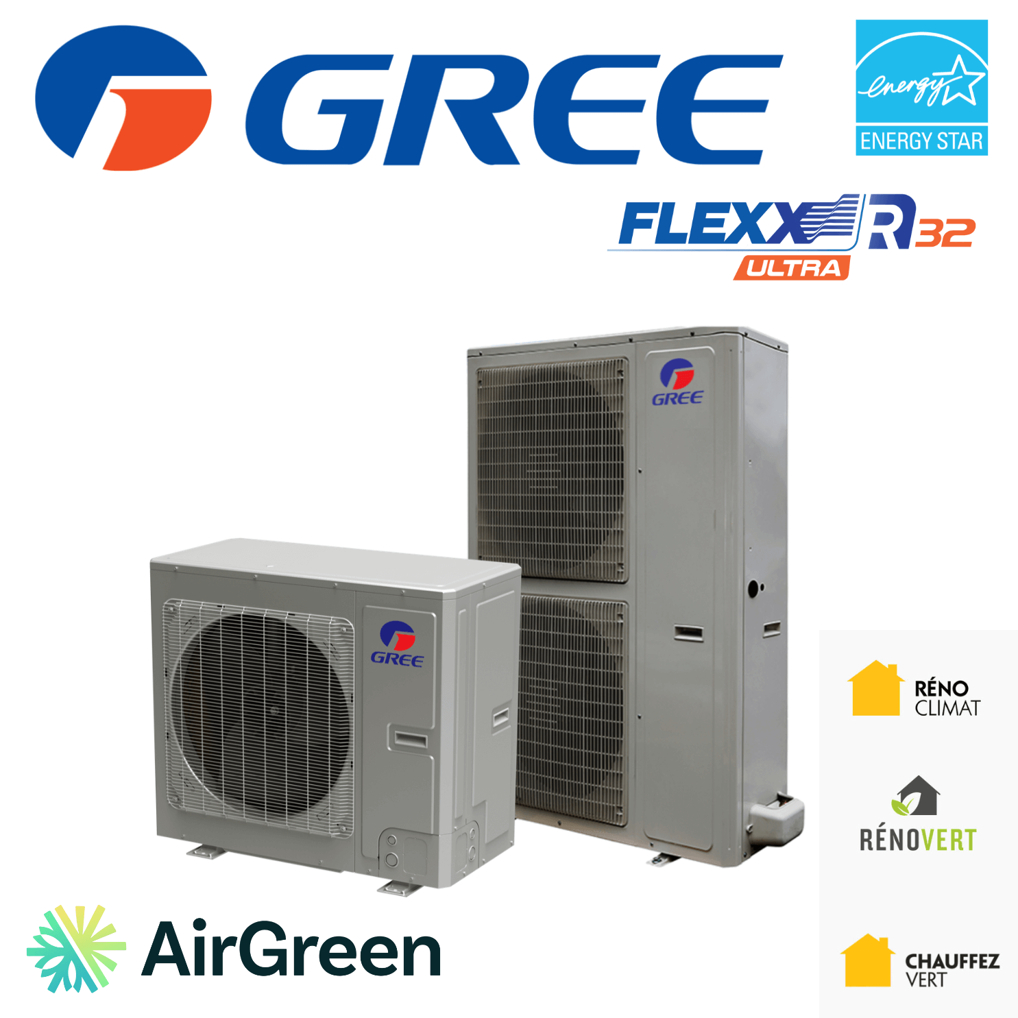 Thermopompe Centrale GREE FLEXX ULTRA R32 (DETTSON)