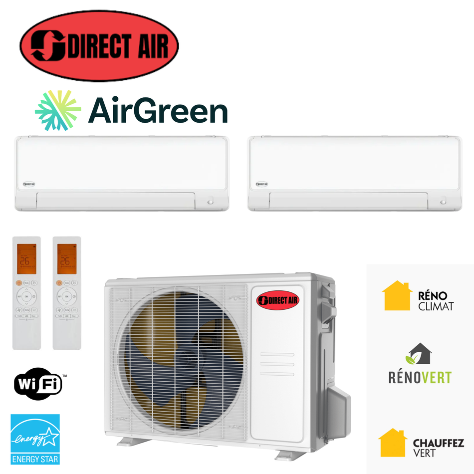 Thermopompe 2-Zones DIRECT AIR | Installation à Montréal, Laval, Longueuil, Rive Sud & Rive Nord