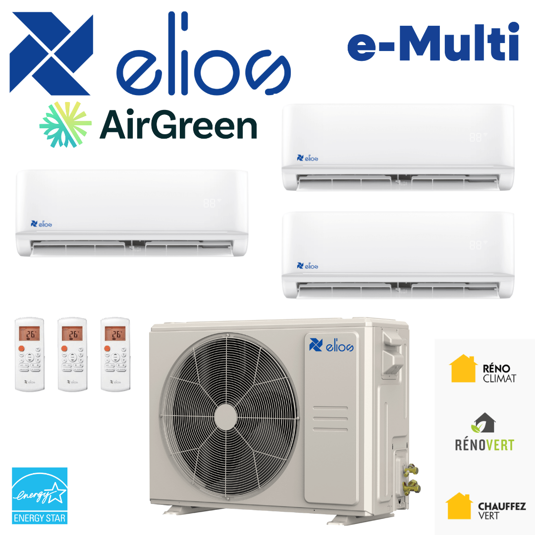 Thermopompe 3-Têtes ELIOS e-MULTI | Installation à Montréal, Laval, Longueuil, Rive Sud et Rive Nord