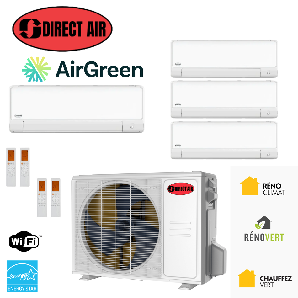 Thermopompe 4-Zones DIRECT AIR | Installation à Montréal, Laval, Longueuil, Rive Sud & Rive Nord