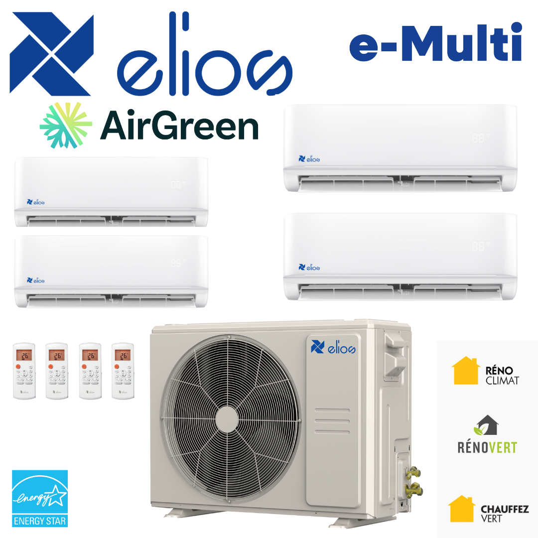 Thermopompe 4-Têtes ELIOS e-MULTI | Installation à Montréal, Laval, Longueuil, Rive Sud et Rive Nord
