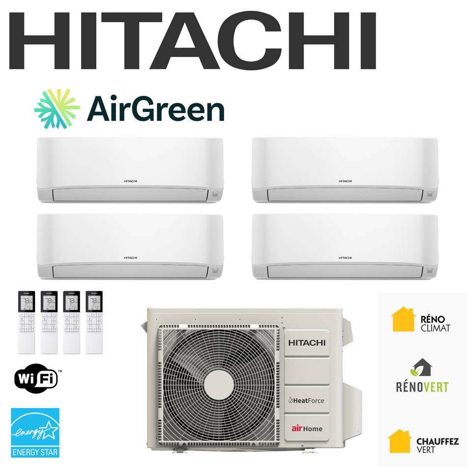Thermopompe Murale | 4-Zones | HITACHI - Installation Montréal