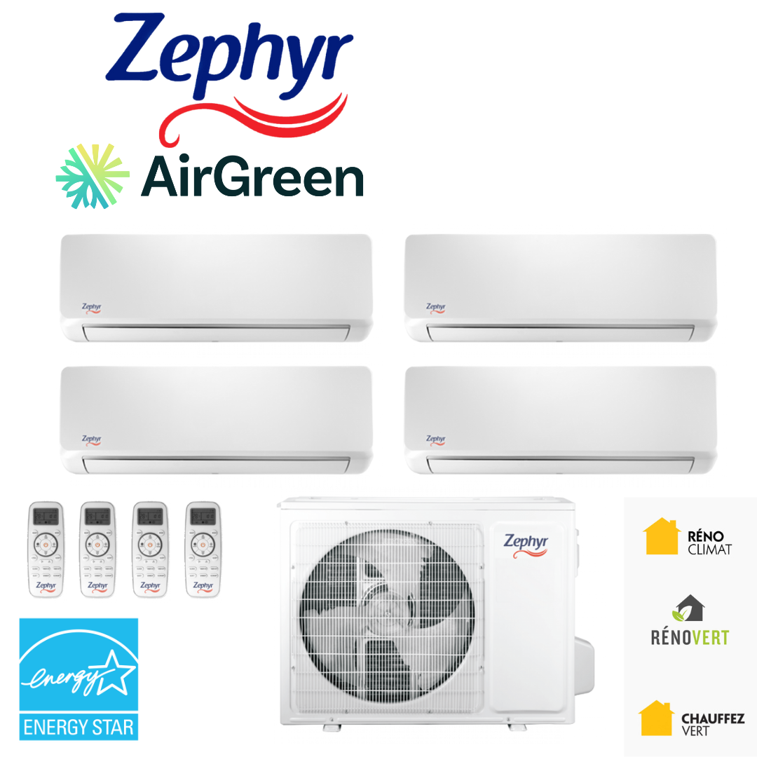 Installation Thermopompe Zephyr | 4-Zones | Montréal, Laval, Longueuil, Rive Sud & Rive Nord