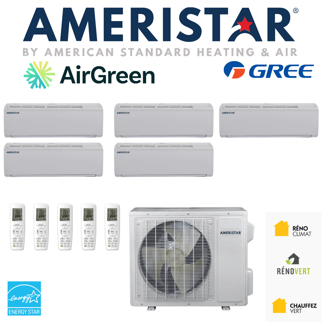 Thermopompe Ameristar Série 19 | 5-Zones | Montréal, Laval, Longueuil, Rive Sud & Rive Nord