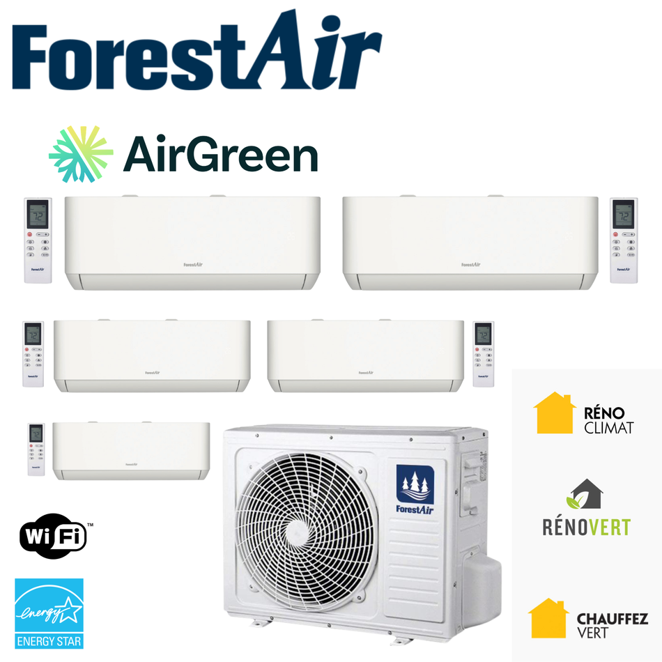 Thermopompe 5-Têtes FORESTAIR | Installation à Montréal, Laval, Rive Sud & Nord