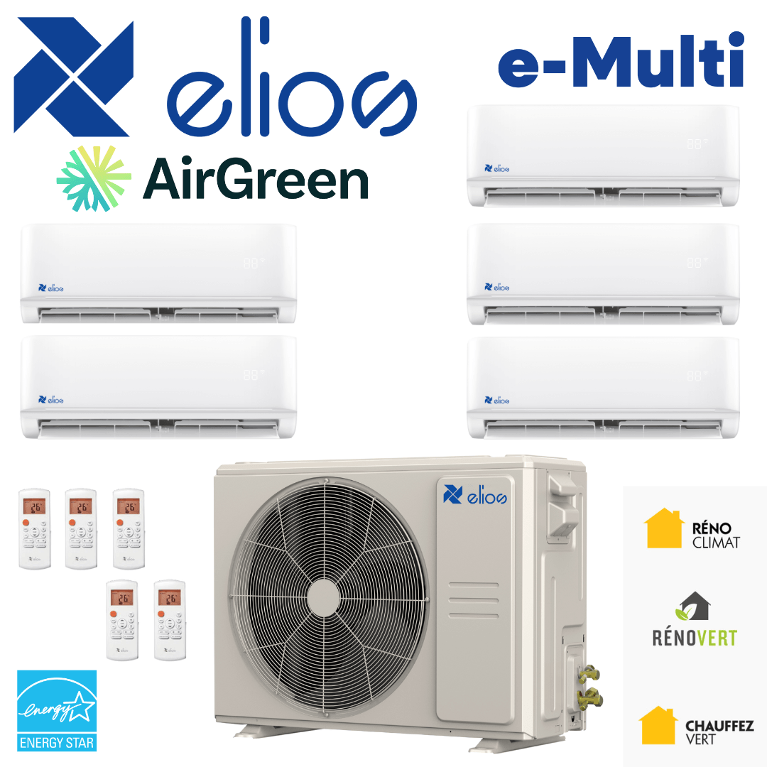 Thermopompe 5-Têtes ELIOS e-MULTI | Installation à Montréal, Laval, Longueuil, Rive Sud et Rive Nord