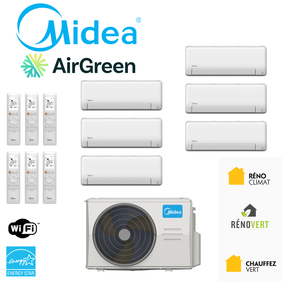 Thermopompe Multi Zone MIDEA | Installation à Montréal, Laval, Longueuil, Rive Sud et Rive Nord