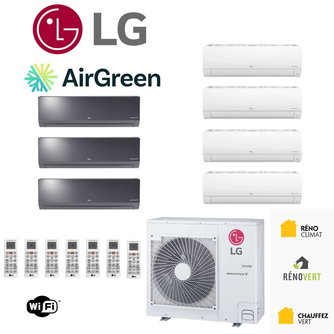 Thermopompe 7-Zones LG | Installation à Montréal, Laval, Longueuil, Rive Sud et Rive Nord
